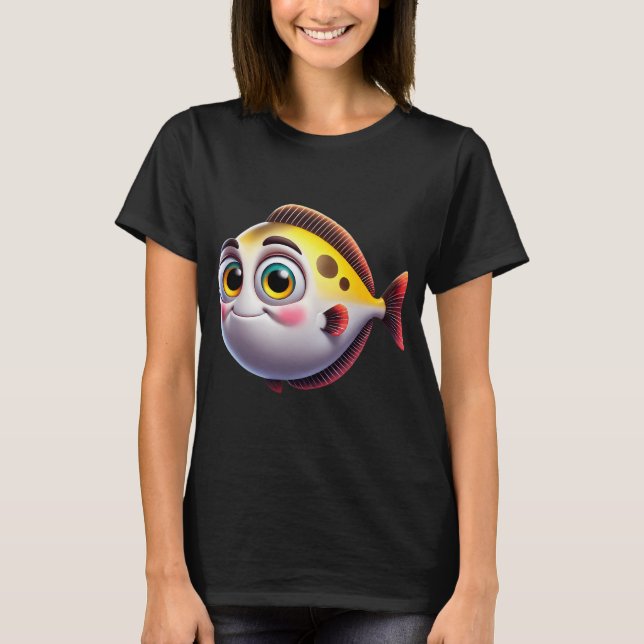 Adorable Halibut Fish T-Shirt (Front)