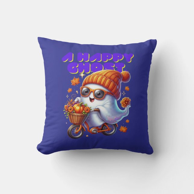 Adorable Halloween Ghost Milk Tea Pillow (Front)