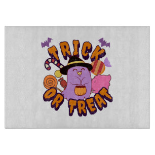 Adorable Halloween Ghost Trick or Treat Cutting Board