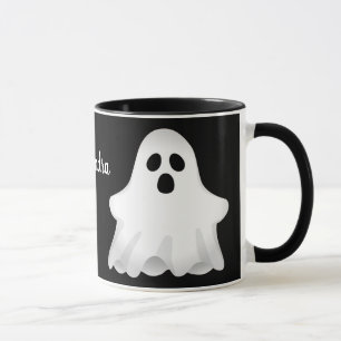 Adorable Halloween Ghost With Name Mug