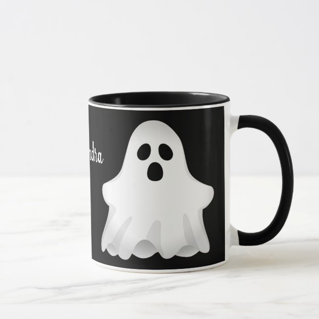 Adorable Halloween Ghost With Name Mug (Right)