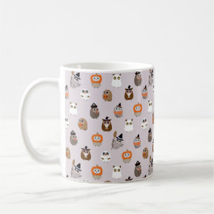 Adorable Halloween Owls Pattern Coffee Mug
