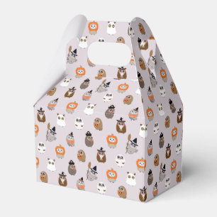 Adorable Halloween Owls Pattern Favour Box