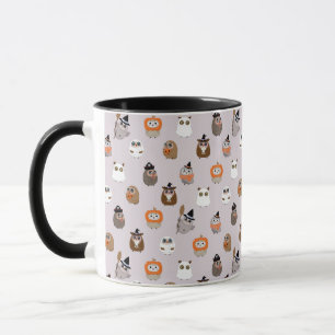 Adorable Halloween Owls Pattern Mug