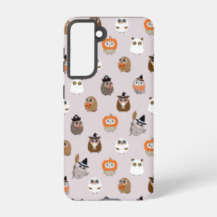 Adorable Halloween Owls Pattern Samsung Galaxy Case