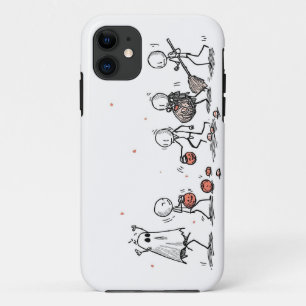Adorable Halloween Stick Figure Scene iPhone 11 Case