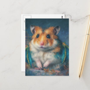 Adorable Hamster Dragon Postcard