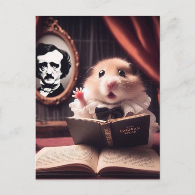 Adorable Hamster Poe Actor Postcard (Front)