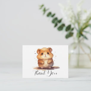 Adorable Hamster Thank You Cards