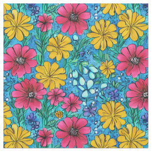 Adorable hand craft Beautiful vibrant botanical Fabric