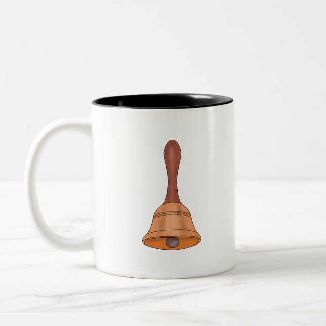Adorable Handbell Two-Tone Coffee Mug (Left)