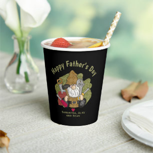 Adorable Handyman & Carpenter Garden Gnome Paper Cups