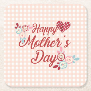 Adorable Happy Mother's Day Coaster