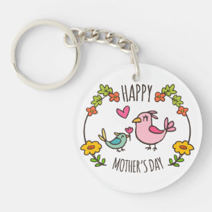 Adorable Happy Mother's Day Keychain