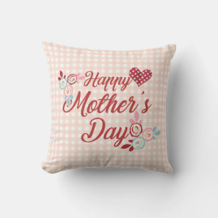 Adorable Happy Mother's Day   Throw Pillow