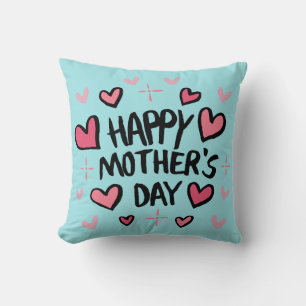 Adorable Happy Mother's Day   Throw Pillow