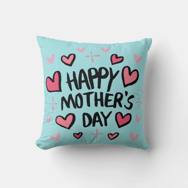 Adorable Happy Mother's Day | Throw Pillow (Front)