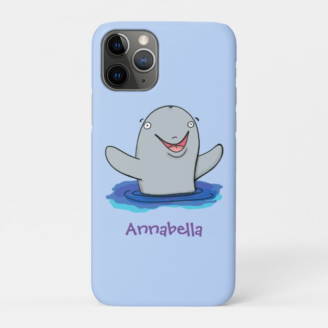 Adorable happy porpoise cartoon illustration Case-Mate iPhone case (Back)
