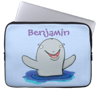 Adorable happy porpoise cartoon illustration
