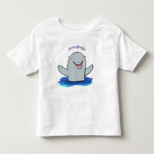 Adorable happy porpoise cartoon illustration toddler T-Shirt