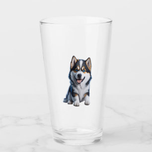 Adorable HD Alaskan Malamute Puppy Portrait - Embr Glass