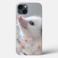 Adorable Hedgehog Among Spring Blossoms