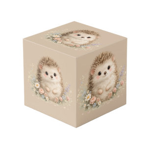 Adorable Hedgehog European Garden  Cube