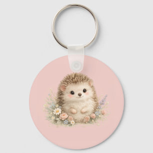 Adorable Hedgehog European Garden Key Ring