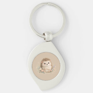 Adorable Hedgehog European Garden Key Ring