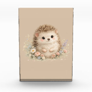 Adorable Hedgehog European Garden Photo Block