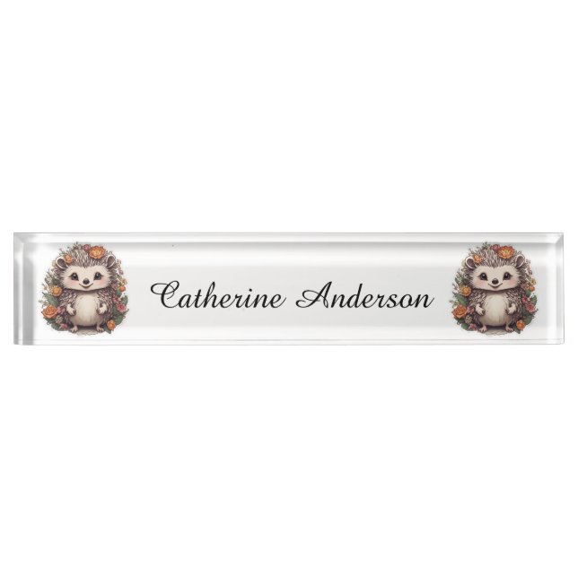 Adorable Hedgehog Nameplate (Front)