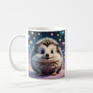 Adorable Hedgehog with stars and  hearts  Coffee Mug