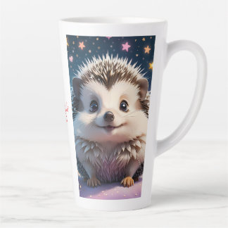 Adorable Hedgehog with stars and hearts Latte Mug