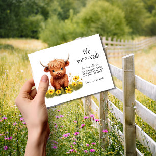 Adorable Highland Cow Moving Announcement Postcard