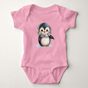 Adorable Holiday Penguin Baby Outfit – Cute Winter Bodysuit