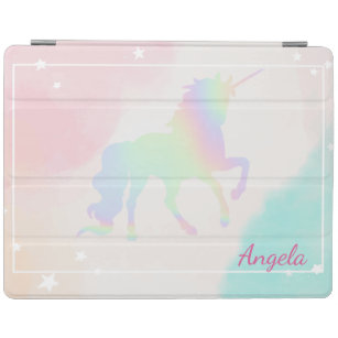 Adorable Holographic Unicorn Magical Stars Ombre iPad Cover