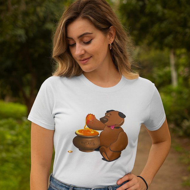 Adorable Honey Loving Bear with Honey Pot  T-Shirt (Creator Uploaded)