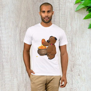 Adorable Honey Loving Bear with Honey Pot T-Shirt