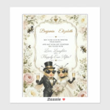 Adorable Honeybees, elegant floral wedding