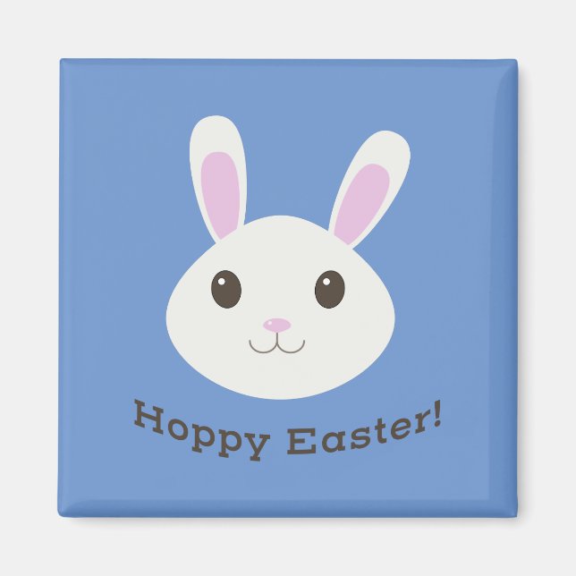 Adorable Hoppy Easter Bunny Magnet (Front)