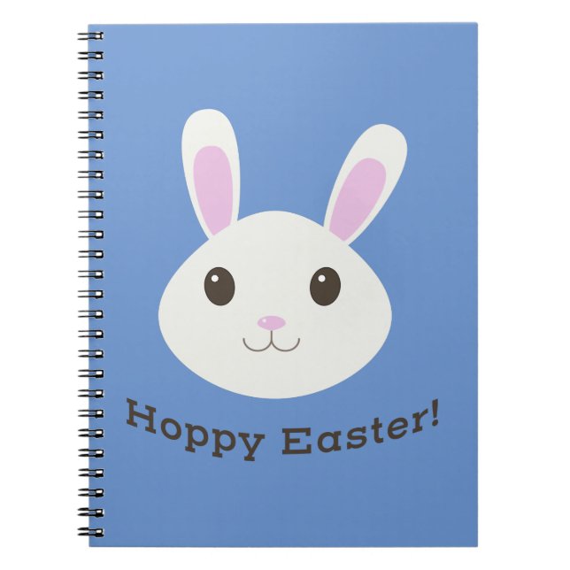 Adorable Hoppy Easter Bunny Notebook (Front)
