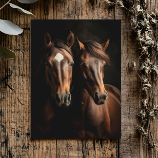 ADORABLE HORSE PHOTOGRAPHY POSTCARD