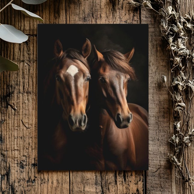 ADORABLE HORSE PHOTOGRAPHY POSTCARD (Creator Uploaded)