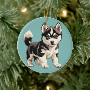 Adorable Huksy Ornament