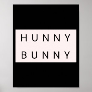 Adorable hunny bunny kids easter t shirt poster