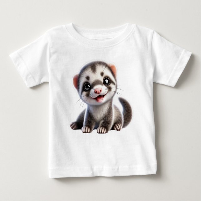 Adorable Hurón Baby Baby T-Shirt (Front)