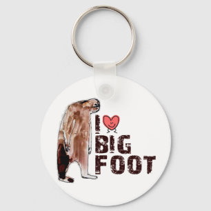 Adorable! I LOVE <3 BIGFOOT design Finding Bigfoot Key Ring
