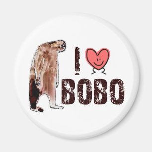 Adorable!  I LOVE <3 BOBO design - Finding Bigfoot Magnet