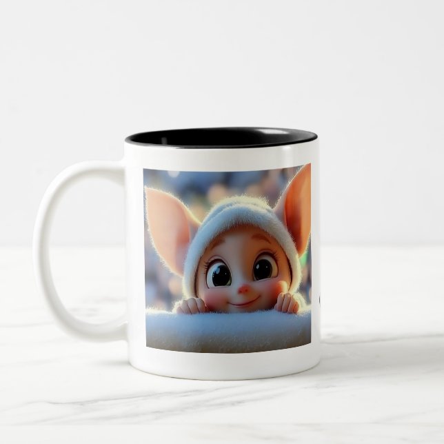Adorable "I see you" coffee mug (Left)