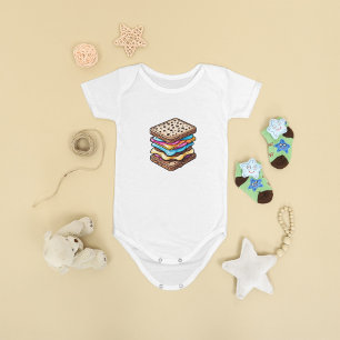 Adorable Ice Cream Sandwich Baby Bodysuit